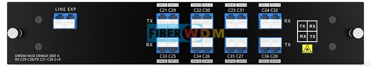 8CH DWDM MUX DEMUX Single Fiber Side A