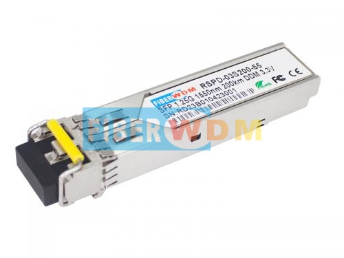 1.25G 1550nm 200KM DDM SFP 光模塊