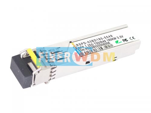 China SFP 1.25G TX 1550 RX 1490 CWDM 180KM DDM   光模塊